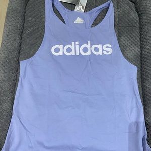 Adidas lavender cotton racerback workout tank